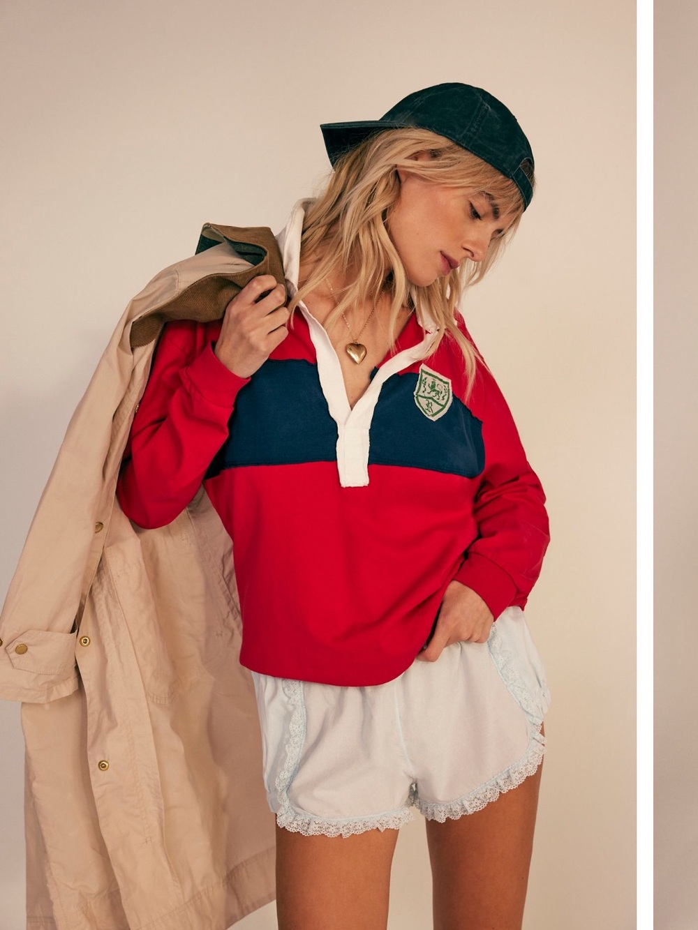 Free People x Ragabond Studio Rugby Shirt with Crest